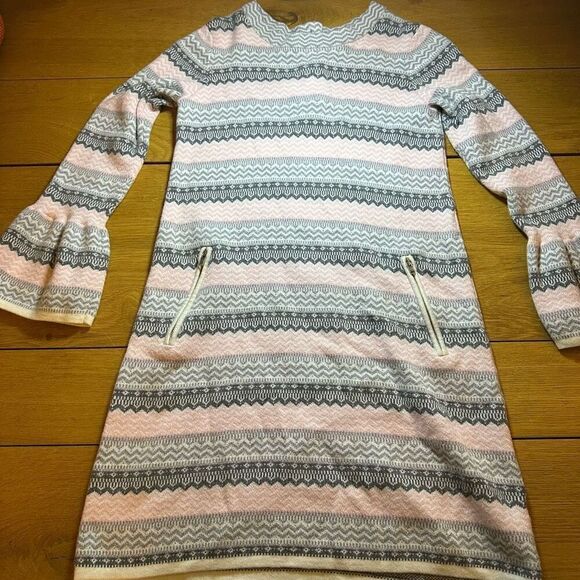 Janie and Jack sweater dress 10 pink gray - Picture 1 of 7